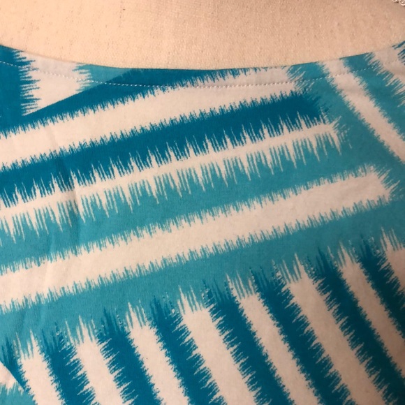 Blue white boat neck cutie! Very soft & stretchy! - Picture 2 of 2